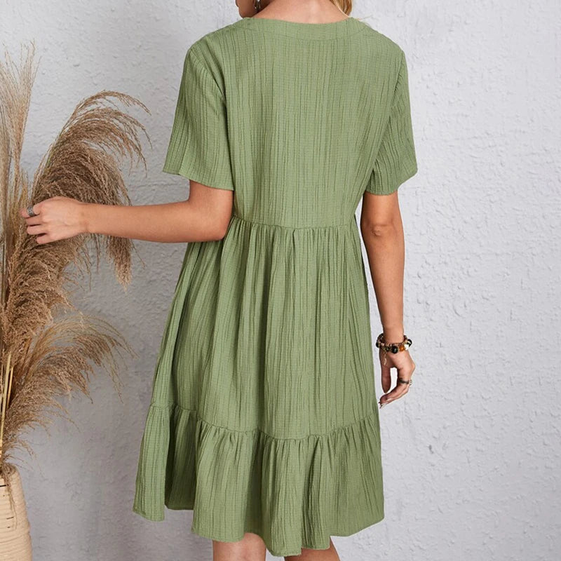 Brisa - Vestido Boho por Niveles con Escote V