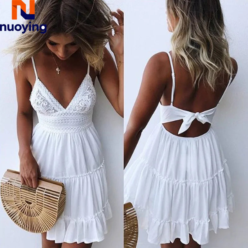 Riviera - Vestido Mini de Tirantes con Espalda Abierta