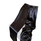 Satin - Pantalón Recto de Satén con Cintura Elástica