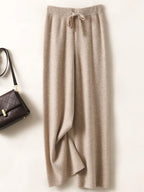 Merino - Pantalón Ancho de Lana Merina con Cordón
