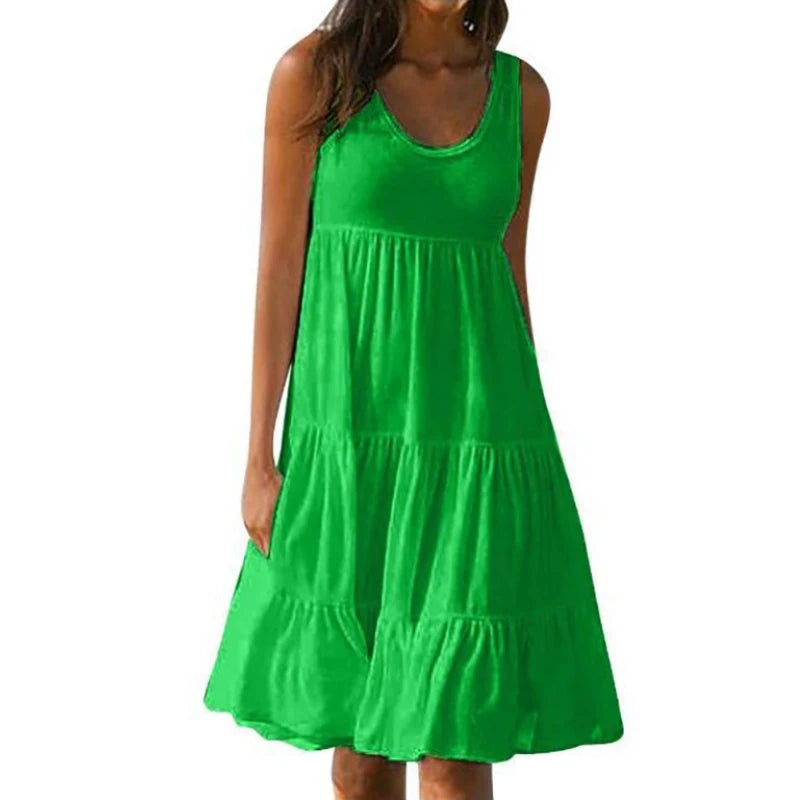 Desiree - Vestido de Tirantes con Volantes