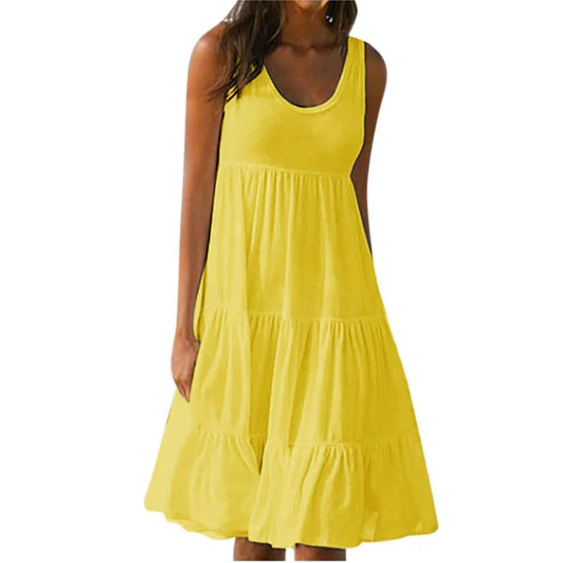 Desiree - Vestido de Tirantes con Volantes