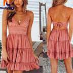 Riviera - Vestido Mini de Tirantes con Espalda Abierta