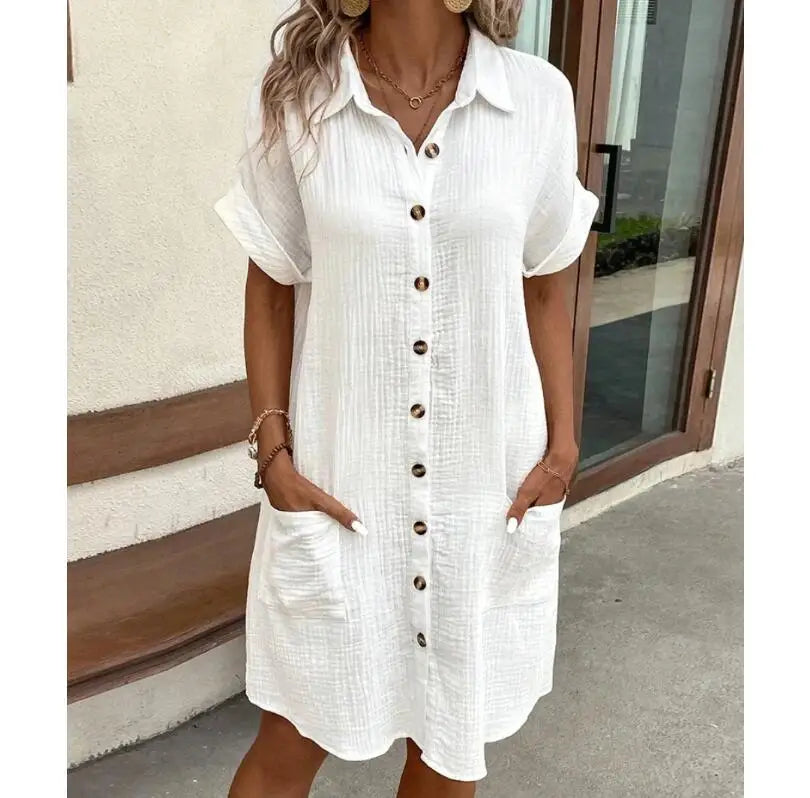 Camille - Vestido Camisero de Muselina