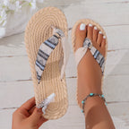 Turquesa - Chanclas Plataforma con Detalle Étnico y Piedra