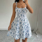 Flora - Vestido Mini de Tirantes con Estampado Floral