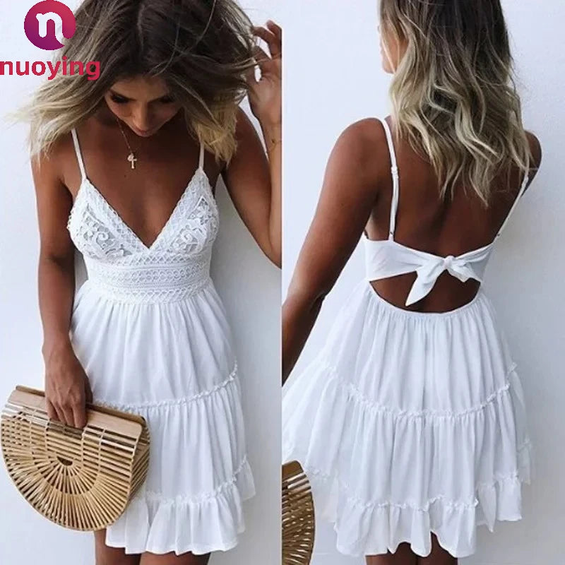 Riviera - Vestido Mini de Tirantes con Espalda Abierta
